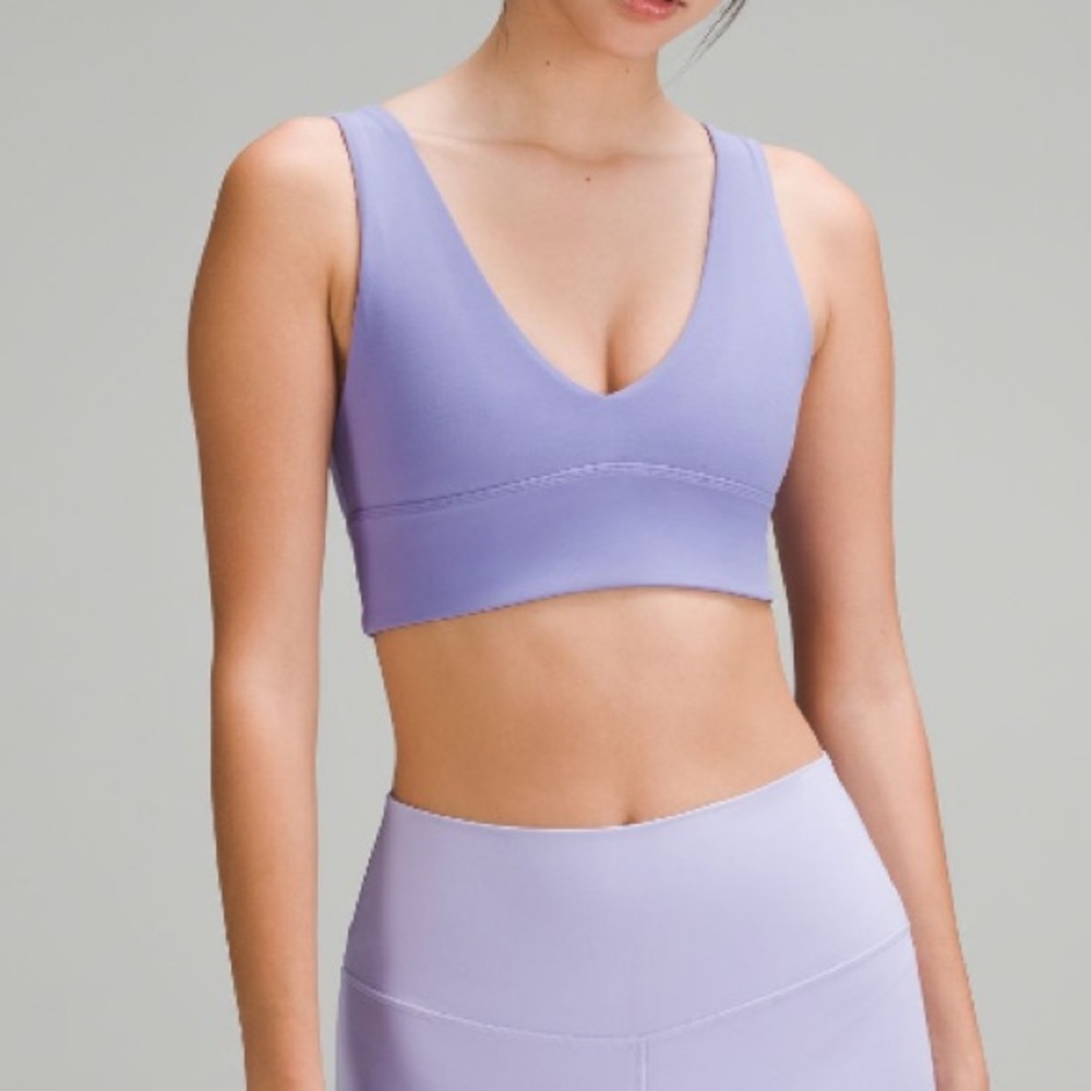 NWT Lululemon Align V-neck Bra A/B Lavender Purple Bra Size 4
